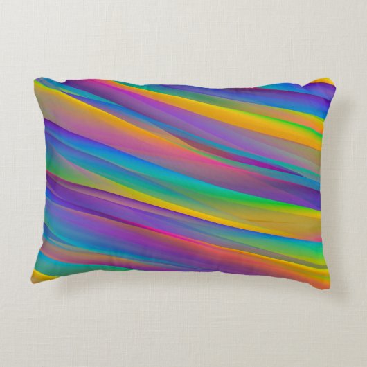 Kleurrijke  spectrumgolven | Accent Kussen (Achterkant)