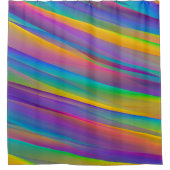 Kleurrijke spectrumgolven | Douchegordijn (Voorkant)