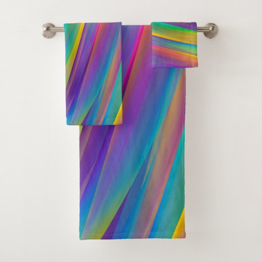 Kleurrijke  spectrumgolven | Handdoek set (Insitu)