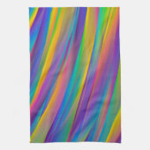 Kleurrijke  spectrumgolven | keukenhanddoek (Verticaal)