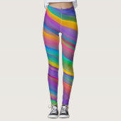 Kleurrijke  spectrumgolven | Leggings (Voorkant)