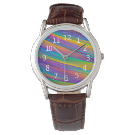 Kleurrijke  spectrumgolven | Mannen Watch Horloge