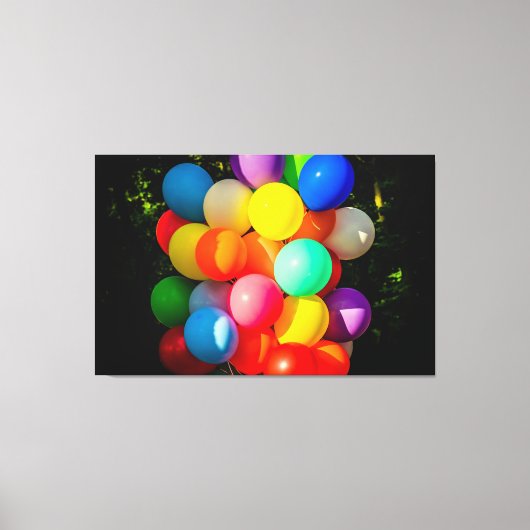 Kleurrijke Speelgoed ballonnen Canvas Afdruk (Voorkant)
