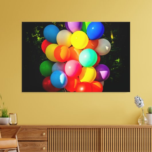 Kleurrijke Speelgoed ballonnen Canvas Afdruk (Insitu (Woonkamer))