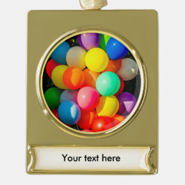 Kleurrijke Speelgoed ballonnen Verguld Banner Ornament