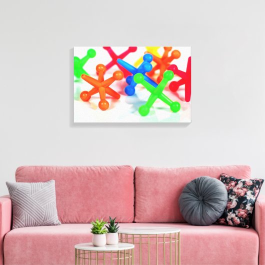 kleurrijke speelgoed canvas afdruk (Insitu (Woonkamer))