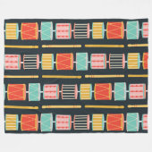 Kleurrijke Speelgoed drums naadloos patroon Fleece Deken (Voorkant (Horizontaal))