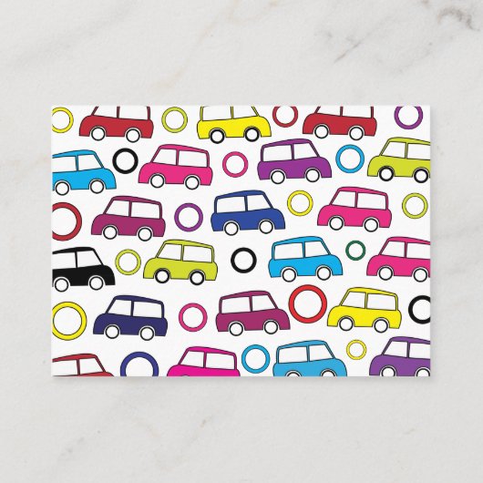 Kleurrijke Speelgoed Kinderen Speelgoed Visitekaartje (Achterkant)