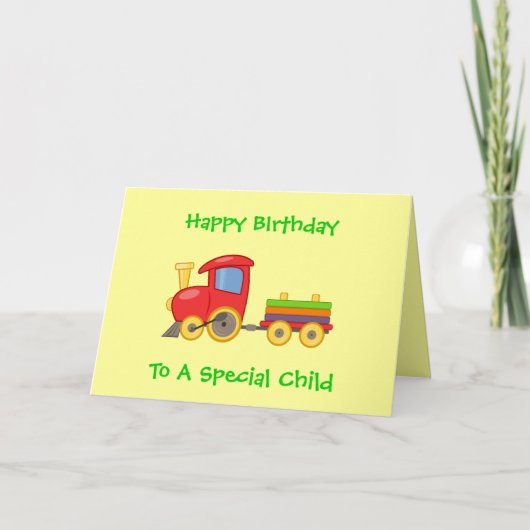 Kleurrijke Speelgoed Train kinderen Happy Birthday Kaart (Voorkant)