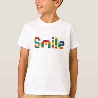 Kleurrijke Speelgoedstenen Smile Typografie Kids T T-shirt