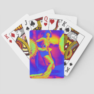 Kleurrijke speelkaarten dansen