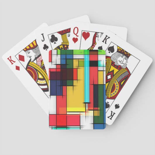 Kleurrijke speelkaarten Moderne kleuren (Achterkant)