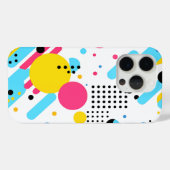 Kleurrijke, speelse vormen en stippen achtergrond Case-Mate iPhone case (Achterkant (horizontaal))