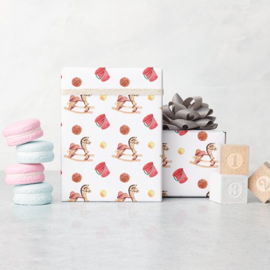 Kleurrijke Speeltuin Cadeaupapier (Baby Shower)