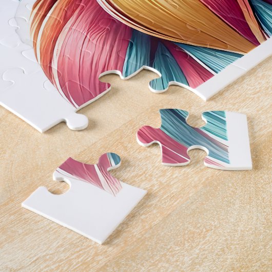 Kleurrijke Spier Anatomie Kunst – Kinderen Silhoue Legpuzzel (Zijkant)