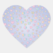 Kleurrijke Spikkelige Sjabloon Hart Sticker (Voorkant)