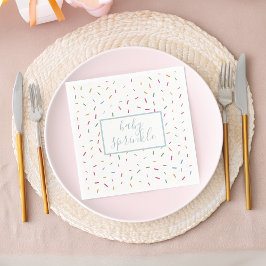 Kleurrijke Spikkels Baby Spikkel Baby Shower Servet