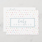 Kleurrijke Spikkels Baby Spikkel Uitnodiging (Voorkant / Achterkant)