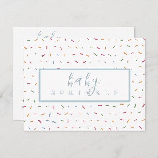 Kleurrijke Spikkels Baby Spikkel Uitnodiging (Voorkant / Achterkant)