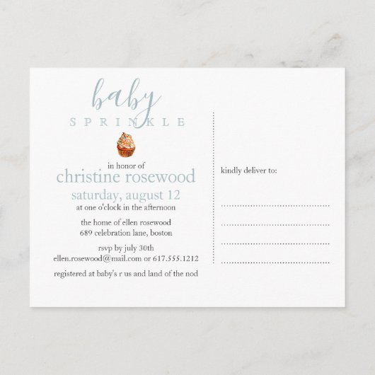 Kleurrijke Spikkels Baby Spikkel Uitnodiging (Achterkant)