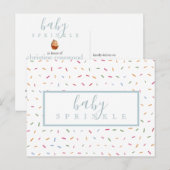 Kleurrijke Spikkels Baby Spikkel Uitnodiging Briefkaart (Voorkant / Achterkant)