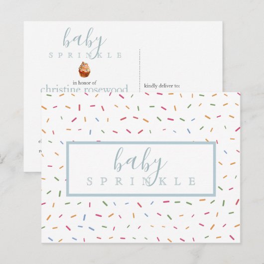 Kleurrijke Spikkels Baby Spikkel Uitnodiging Briefkaart (Voorkant / Achterkant)