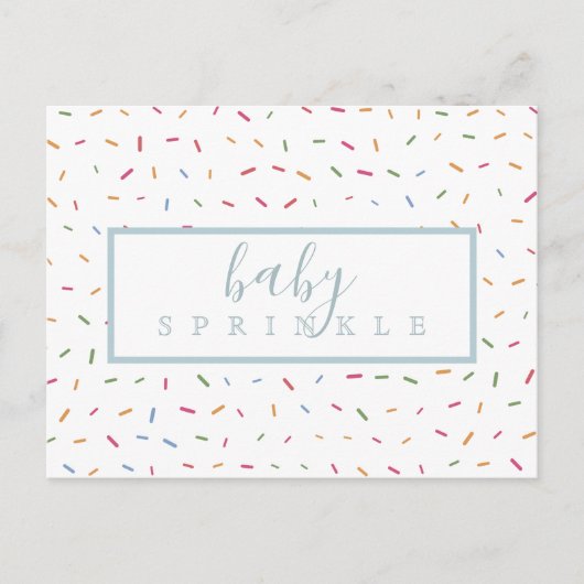Kleurrijke Spikkels Baby Spikkel Uitnodiging Briefkaart (Voorkant)