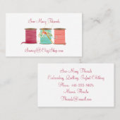 Kleurrijke spillen van koolstof-seamstress visitekaartje (Voorkant / Achterkant)