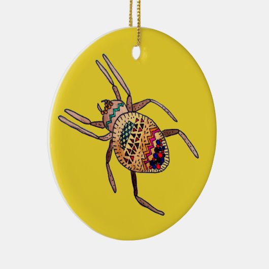 Kleurrijke spin arachnide kunst keramisch ornament (Rechts)