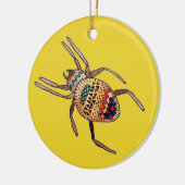 Kleurrijke spin arachnide kunst keramisch ornament (Links)