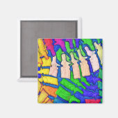 Kleurrijke Spine Art Magnet (Voorkant / Achterkant)