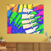 Kleurrijke Spine Art verpakt Canvas (Insitu (Woonkamer))