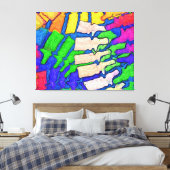 Kleurrijke Spine Art verpakt Canvas (Insitu (Slaapkamer))