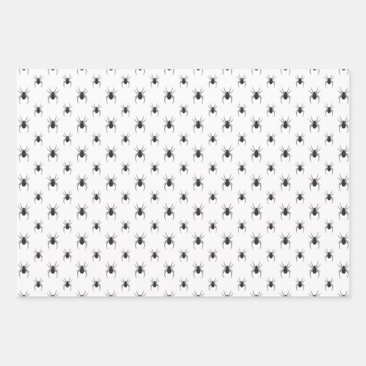 Kleurrijke spinnen, Halowee, PapierbladSet Inpakpapier Vel (Voorkant 3)