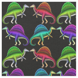 Kleurrijke spinosaurus Dinosaurus Paleo Fabric Stof