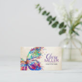 Kleurrijke spintavlinder visitekaartje (Staand voorkant)