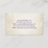 Kleurrijke spintavlinder visitekaartje (Achterkant)