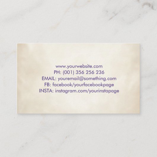 Kleurrijke spintavlinder visitekaartje (Achterkant)