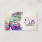 Kleurrijke spintavlinder visitekaartje (Voorkant)
