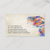 Kleurrijke spintavlinder visitekaartje (Achterkant)