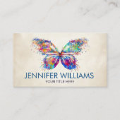 Kleurrijke spintavlinder visitekaartje (Voorkant)