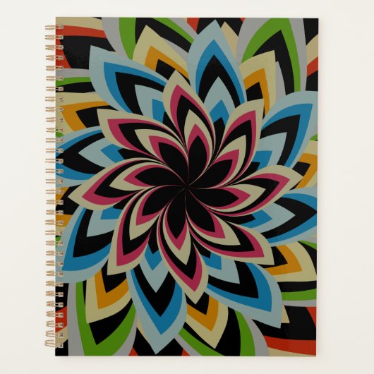 KLEURRIJKE SPIRAAL BLOEMEN PLANNER (Voorkant)