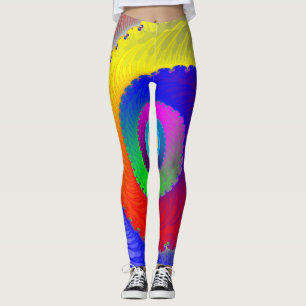 Kleurrijke Spiraal Fractaal Leggings