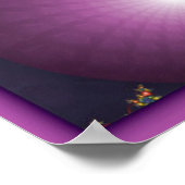 Kleurrijke Spiraal Fractal Poster (Hoek)