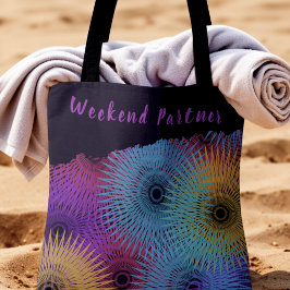 Kleurrijke Spiraal Geometrisch Tote Bag
