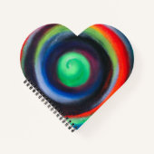 Kleurrijke spiraal hart notitieboek (Voorkant)