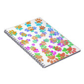 Kleurrijke spiraal hond Pawprint Notitieboek (Rechterzijde)
