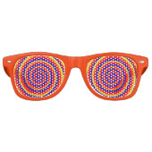 Kleurrijke spiraal hypnotische optische illusie gr retro zonnebril (Voorkant)