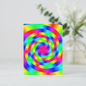 kleurrijke spiraal mandala briefkaart (Staand voorkant)