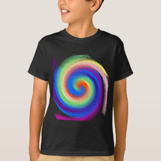 kleurrijke spiraal t-shirt
